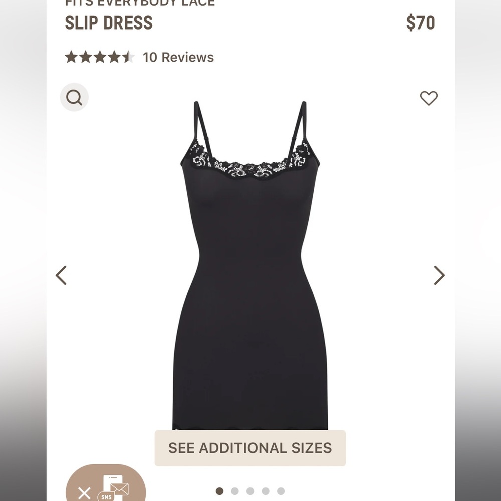 skims fits everybody lace slip dress